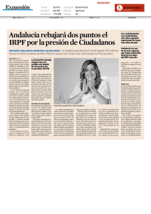Andalucía rebajará dos puntos el IRPF por la presión de Ciudadanos