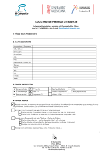 Descarga de formulario para la solicitud de rodaje