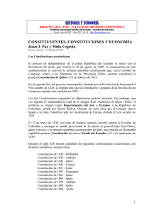 1. CONSTITUYENTES, CONSTITUCIONES Y ECONOMÍA. Juan J