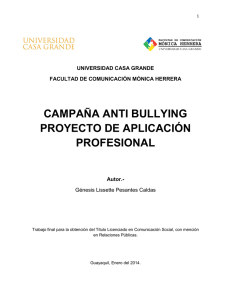campaña anti bullying proyecto de aplicación profesional