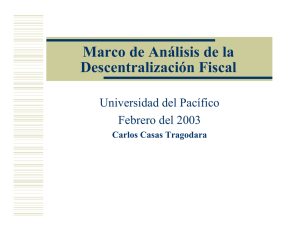 Marco de Análisis de la Descentralización Fiscal