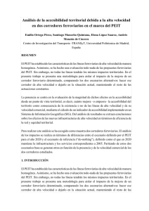 Análisis de la accesibilidad territorial debida a la alta velocidad en