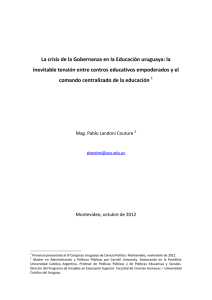 La crisis de la Gobernanza en la Educación uruguaya