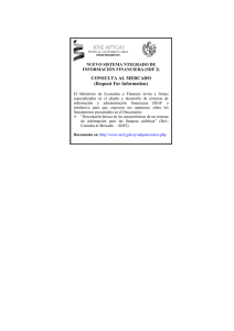 CONSULTA AL MERCADO (Request For Information)