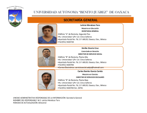 secretaría general - Universidad Autónoma Benito Juárez de Oaxaca