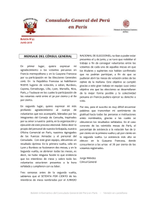 Boletín Consular de Junio 2016 - consulado general del perú en parís