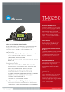 Especificaciones TM8250