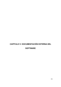 CAPITULO V: DOCUMENTACIÓN EXTERNA DEL SOFTWARE