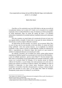 "Una conspiración en tiempo de Luis XIII" de Alfred de Vigny, en la