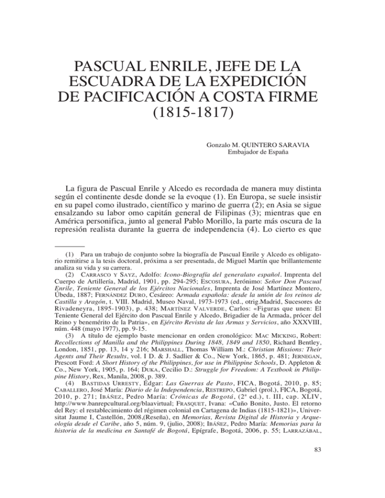 Pascual Enrile, jefe de la escuadra de la