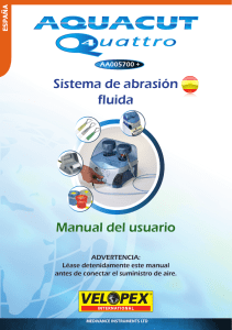 Sistema de abrasión fluida Manual del usuario