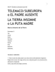 TELEMACO/SUBEUROPA o EL PADRE AUSENTE LA TIERRA