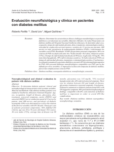 Evaluación neurofisiológica y clínica en pacientes con diabetes