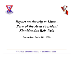 Report on the trip to Lima – Peru of the Area President Sionides dos