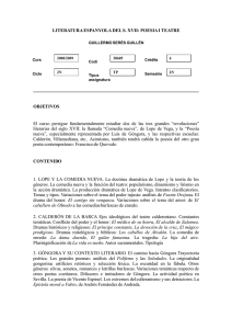 LITERATURA ESPANYOLA DEL S. XVII: POESIA I TEATRE