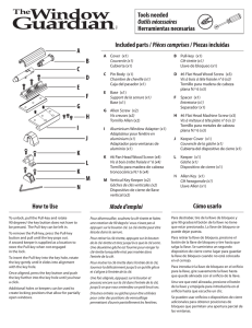 AEGIKKNCBDFHJLM Included parts / Pièces comprises/ Piezas