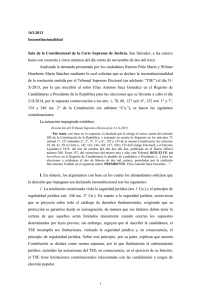 Código Electoral Sentencia de El Salvador de 2013