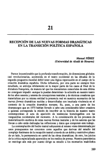 Recepción de las Nuevas Formas Dramáticas en la Transición