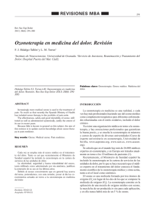 Ozonoterapia en medicina del dolor. Revisión