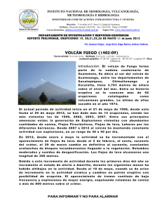 Informe preliminar Volcán Fuego