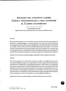 análisis del concepto caribe: crítica epistemológica para entender el