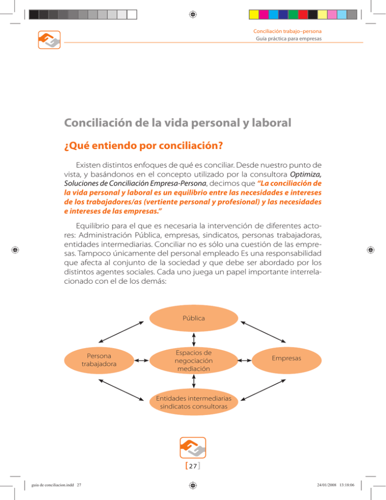 Conciliación de la vida personal y laboral