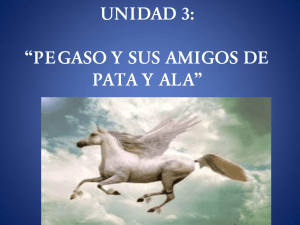 Pegaso era un caballo con alas. Vivía en un monte llamado Helicón