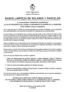 limpieza de solares y parcelas - Ayuntamiento de Morón de la