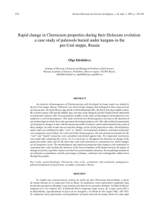 Rapid change in Chernozem properties during their Holocene