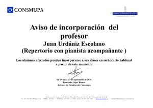 Incorporación del profesor Juan Urdániz