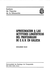 Aproximación a las actitudes lingüísticas del profesorado de E.G.B.