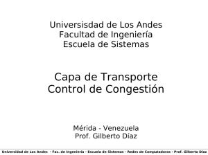 Capa de Transporte Control de Congestión