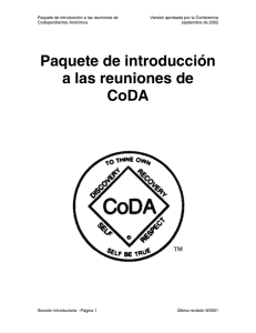 Paquete de introducción a las reuniones de CoDA