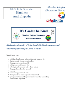 Kindness And Empathy - Meadow Heights Elementary School PTA
