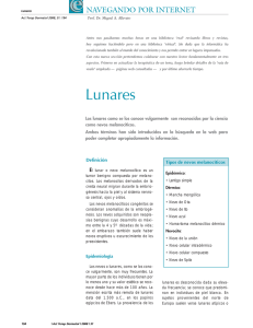 Lunares - Actualizaciones Terapeuticas Dermatologicas y Esteticas