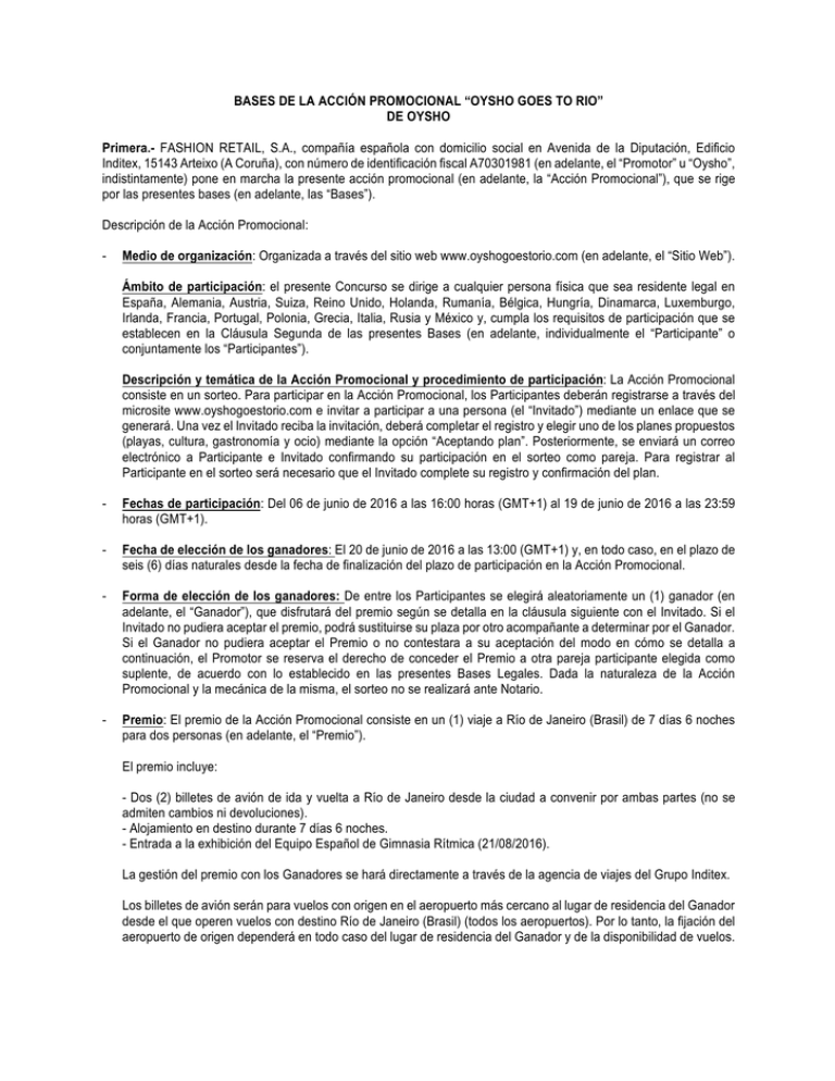 Condiciones Legales