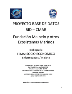 PROYECTO BASE DE DATOS BID – CMAR Fundación Malpelo y