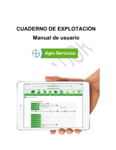 CUADERNO DE EXPLOTACIÓN Manual de usuario