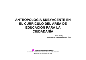 Antropología subyacente en el currículo del área de "Educación para