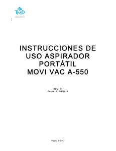 INSTRUCCIONES DE USO ASPIRADOR PORTÁTIL MOVI VAC A-550