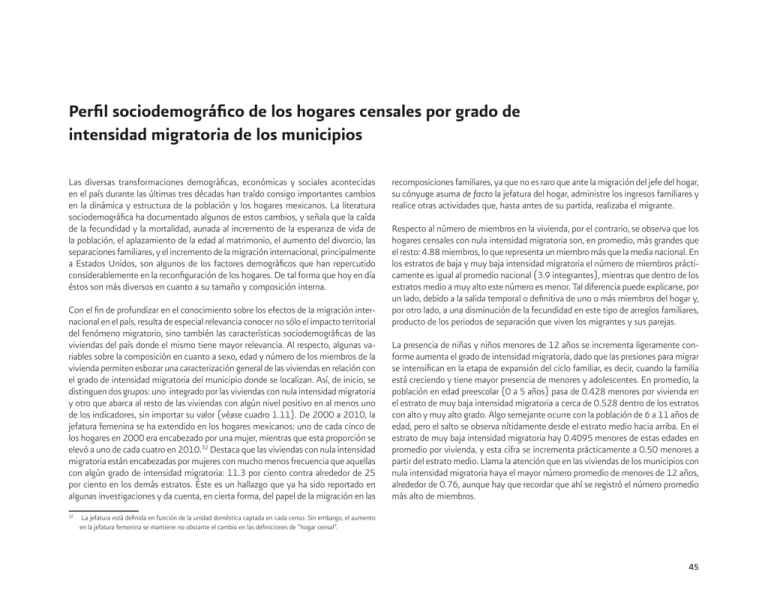 Perfil Sociodemográfico De Los Hogares