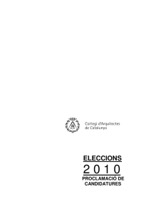 proclamació de candidatures - Col·legi d`Arquitectes de Catalunya