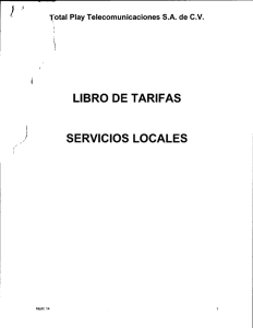 LIBRO DE TARIFAS