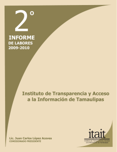 informe o - Instituto de Transparencia y Acceso a la Información de