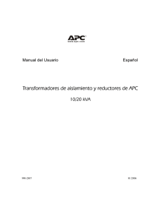 Transformadores de aislamiento y reductores de APC