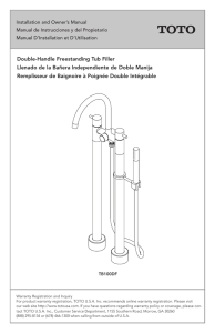 Double-Handle Freestanding Tub Filler Llenado de la Bañera