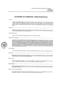 GLOSARIO DE TÉRMINOS PRESUPUESTALES