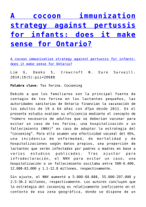 A cocoon immunization strategy against pertussis for infants: does it