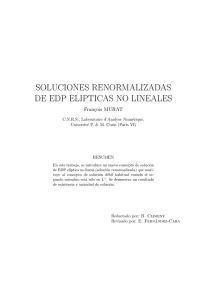 soluciones renormalizadas de edp elipticas no lineales