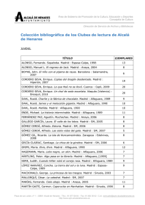 Libros de clubes juvenil - Ayuntamiento de Alcala de Henares